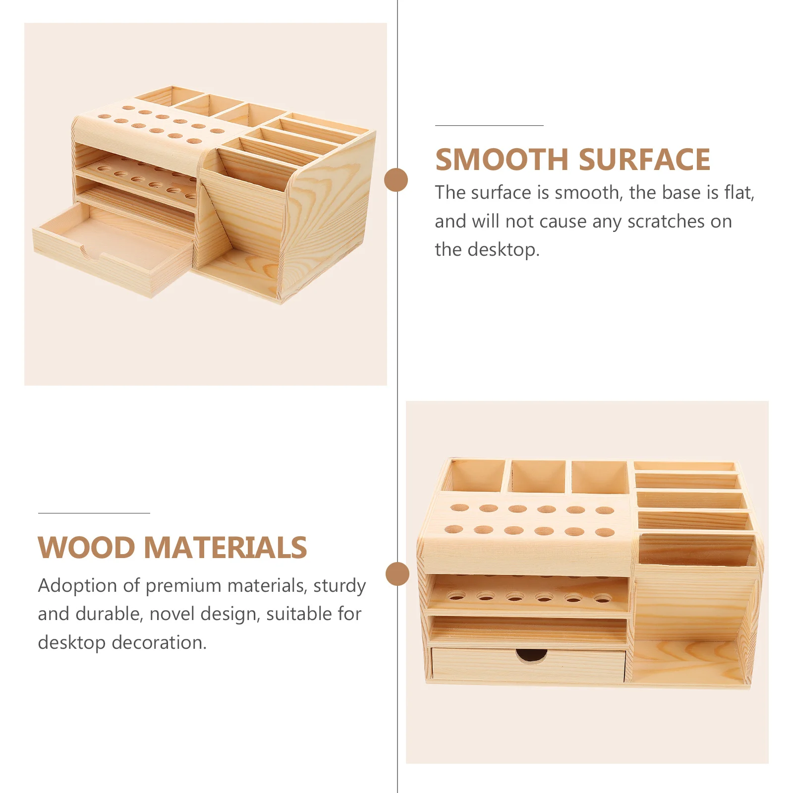 

Настольный органайзер для хранения с несколькими отделениями, гладкой поверхностью и плоским основанием, для пультов и мелочей, для дома и офиса