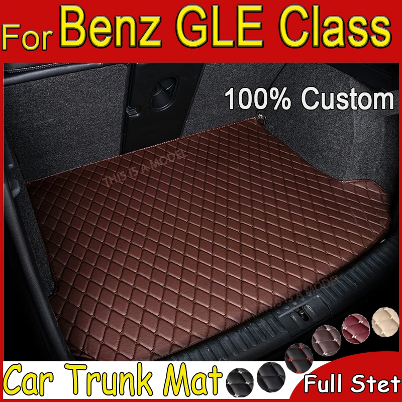 Car Trunk Mat For Mercedes Benz GLE Class 5-Seat W167 V167 350 450 580 2020 2021 2022 2023 2024 High Edge Design Car Accessories