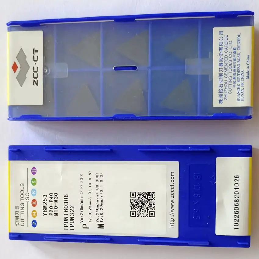 

TPUN160308 YBM253/TPUN160308 YBM351 TPUN322 TPUN160308 ZCC.CT Твердосплавные фрезерные вставки с ЧПУ для стали, нержавеющая сталь 10 шт./кор.
