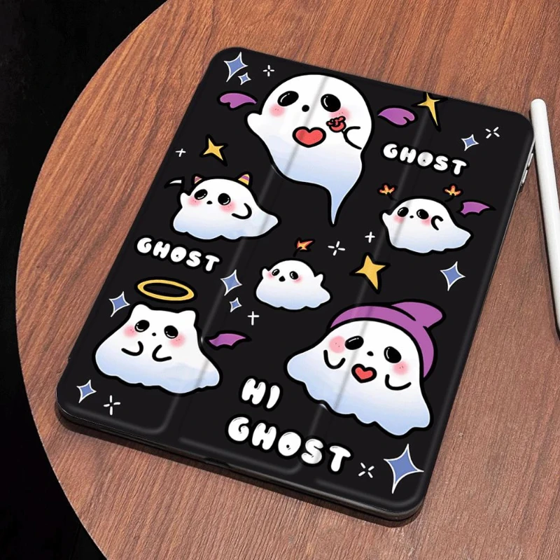 เคสแท็บเล็ตผีน่ารักสำหรับ7 8 9th 10.2เคส iPad Air 5 4 10.9เคส9.7 6th Gen iPad Mini6ถอดออกได้