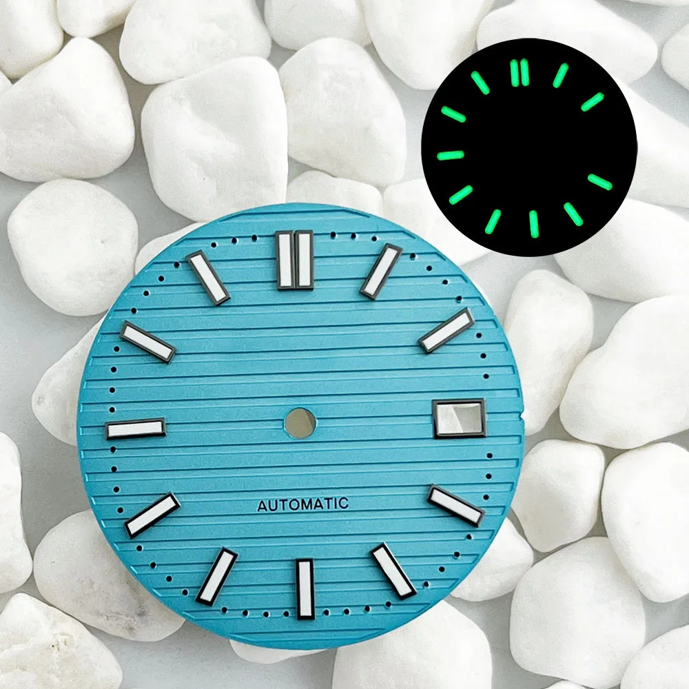 NH Dial 35 29.5mm dial Green luminous date calendar for NH automatic mechanical 36/35 movement NH dial accessories