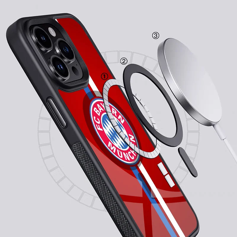 B-Bayern Munich Phone Case For IPhone 15 14 13 Pro Max 11 12 Mini Alex Mirror For Magsafe Wireless Charging Cover