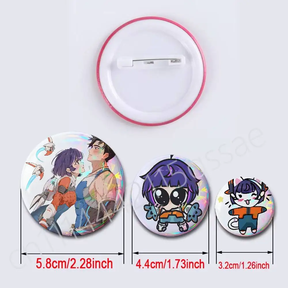 For Overwatch Juno Round Exquisite Laser Badge Brooches Creative Pins For Clothes Hat Backpack Gift Accessories