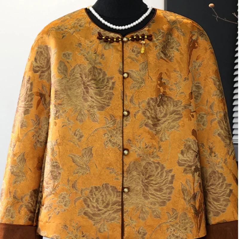 autumn-floral-round-neck-long-sleeve-flattering-vintage-mother-jacket-﻿-women-new-chinese-style-jacquard-knot-button-cardigan