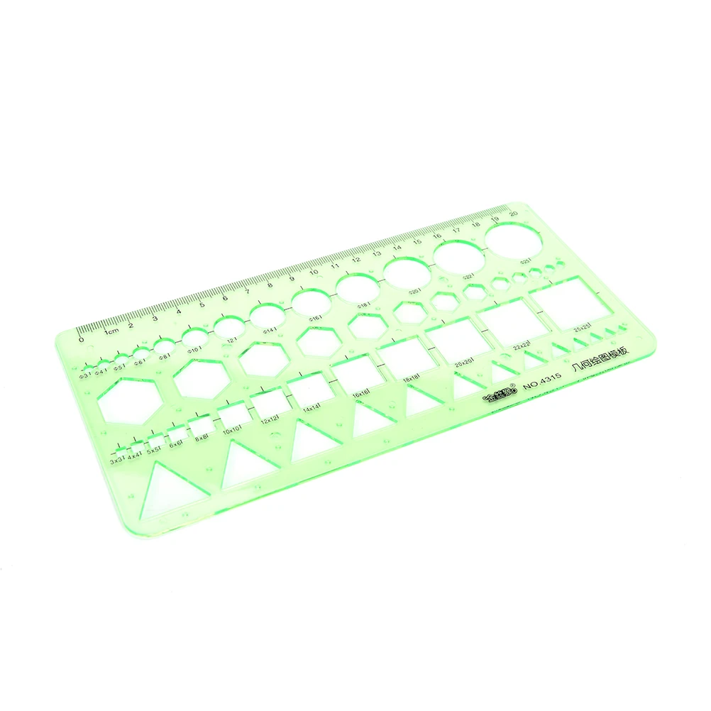 Пластиковые строительные шаблоны, геометрический шаблон, линейка, трафарет, измерительный инструмент, многофункциональный шаблон для строительства, 22X10,5 см