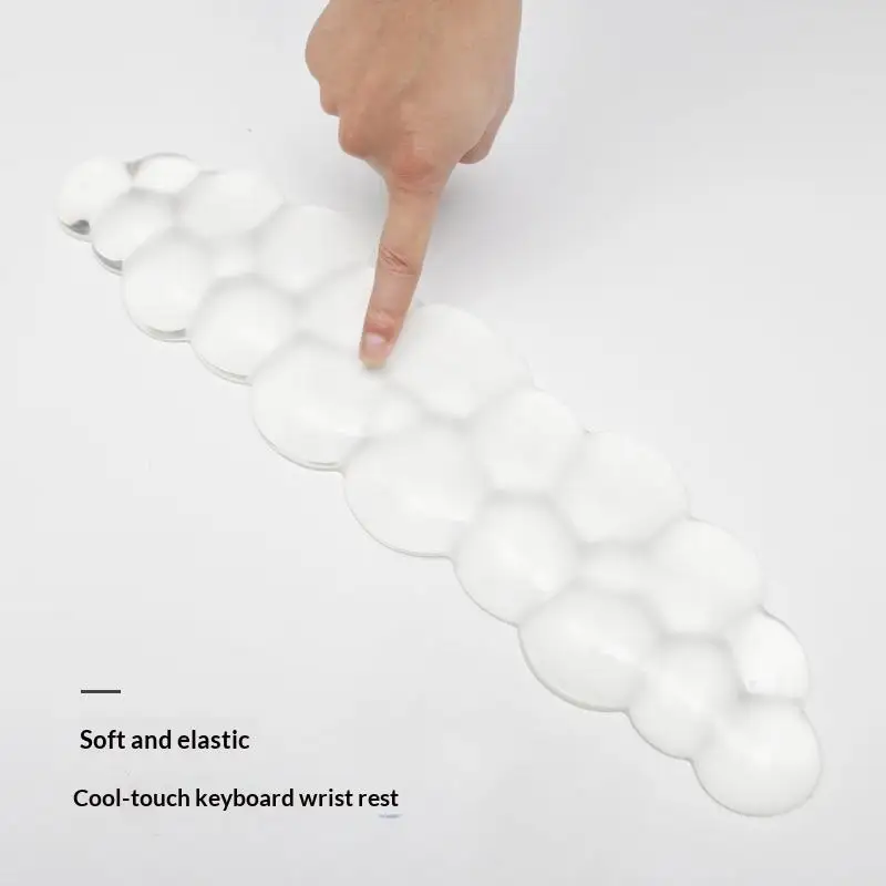 Cloud Wrist Rest for Keyboard and Mouse Clear Transparent Ergonomic Cute Mouse Wrist Pad Silicone Non-Slip Wrist Pad for Compute