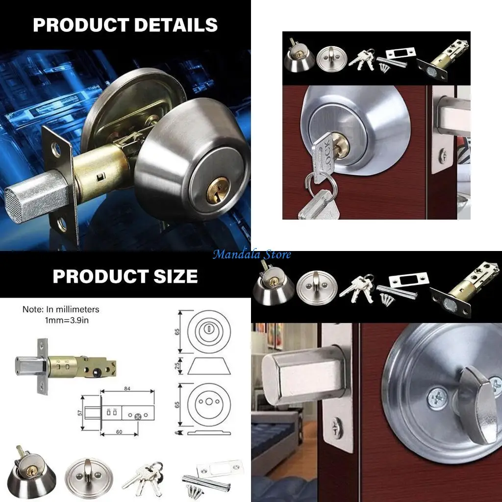 

U2JC Entrance Entry Door Lock with Front Door Entrance Lockset Handleset