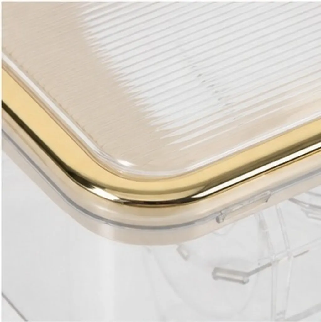 Automatic Spring Lifter Transparent Clamshell Desktop Tissue Box Cover Large Capacity Napkin Holder for Office Home Living Room