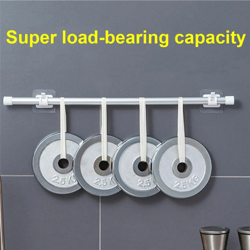 釘なしのカーテンロッド,10個,ドリルなし