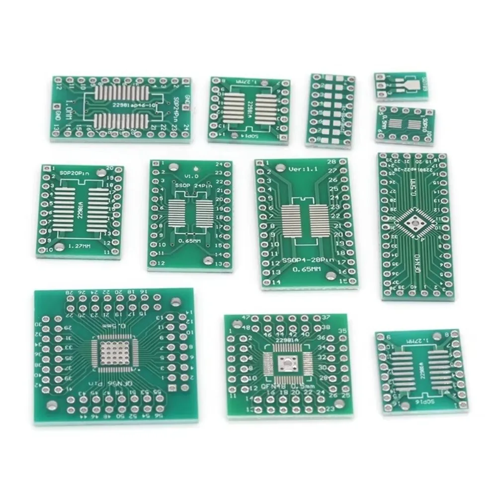 10Pcs Surface Mount Adapter IC Adapter Board Through-Hole Interface Stable Soldering Patch Adapter Board Compact