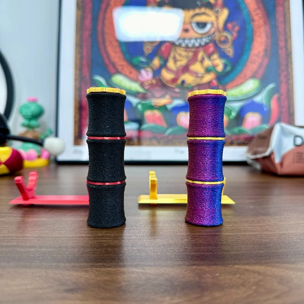 Bambusowy Miecz Magnetyczny Push Card Fidget Mechaniczny Slider Drukowany w 3D Płyta do Wciskania EDC Sensoryczna Zabawka Antystresowa Przeciwdziałająca Lękowi