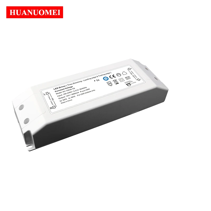 

36V 36W Triac Dimmable LED Driver 12V Power Supply 36V 24V AC 220V 110V to DC12V DC24V DC36V Light Transformer AC90-130 180-250V