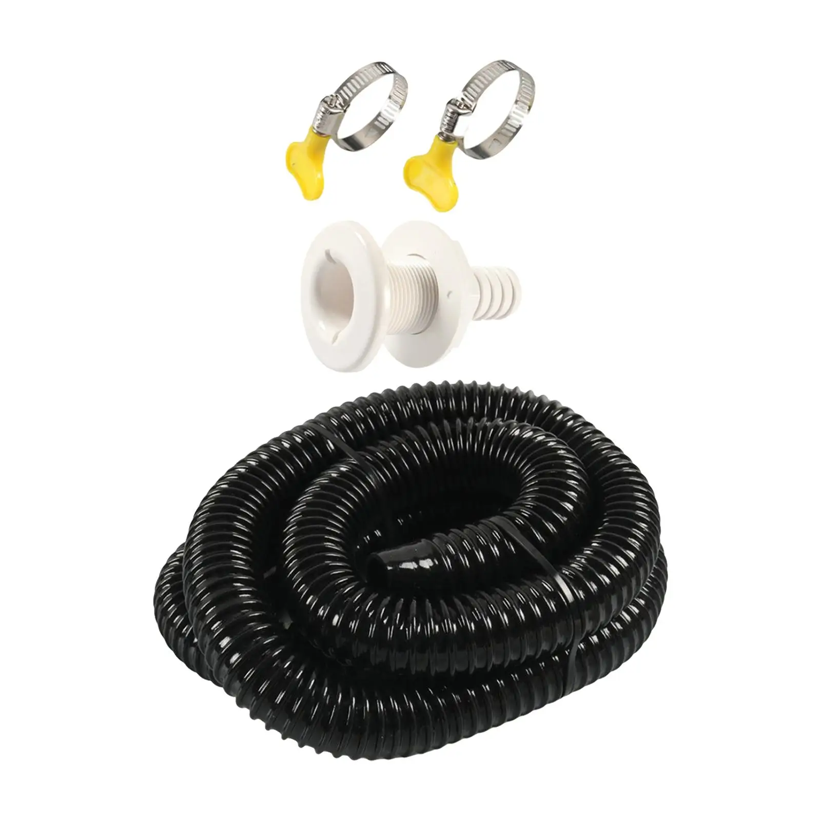 Black Bilge Pump Hose 1-1/8-inch Dia Plumbing Kit Marine 6 Feet Hose Durable