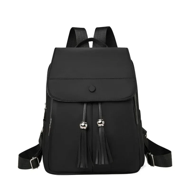 Women Simple Crossbody Bag Student Shoulder Bag Solid Color Casual Backpack Bag