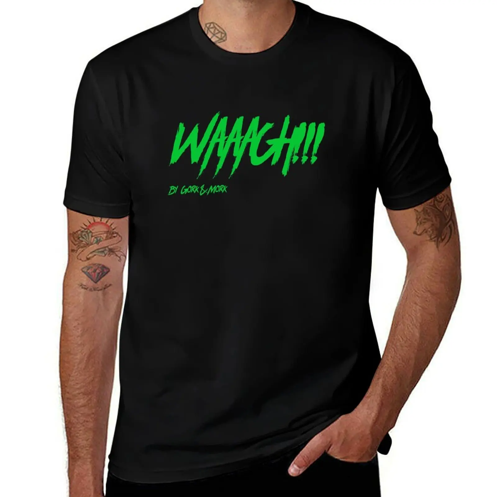 Waaagh!!! By Gork&Mork - Green T-Shirt Casual Everyday Short Sleeve T-Shirt