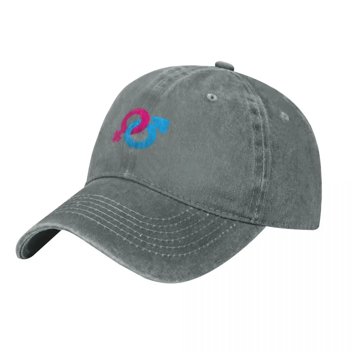 Ilustración de un icono que simboliza una pareja heterosexual. Ideal para catálogos, material informativo e institucional. Gorra de béisbol.