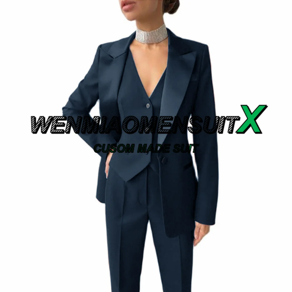 Traje de tres piezas para mujer, conjunto de chaqueta de negocios formal, chaqueta de fiesta, chaleco de pantalones, señora de la Oficina, traje