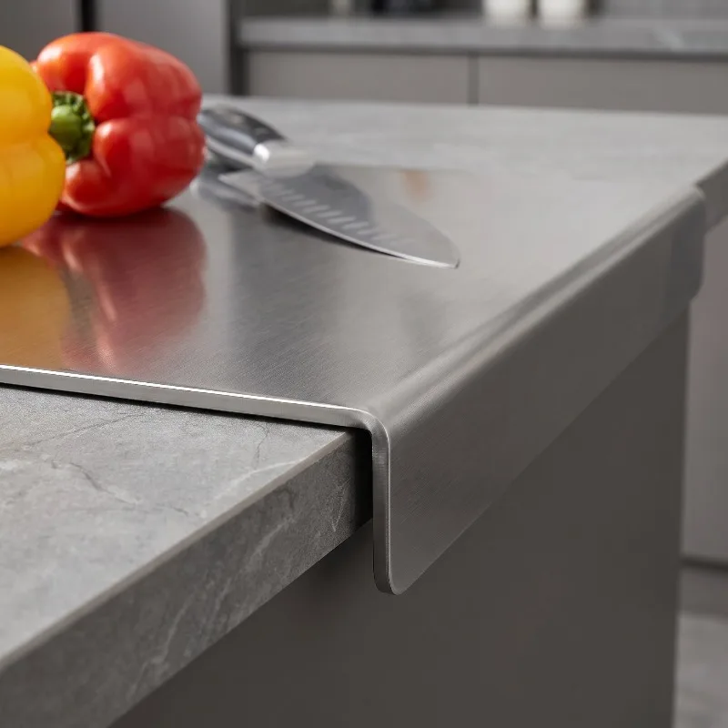 Antibacterial Stainless Steel Cutting Board Enlarged Thickened Non-Stick Dough Kneading Rolling Panel Kitchen Food Prep Board
