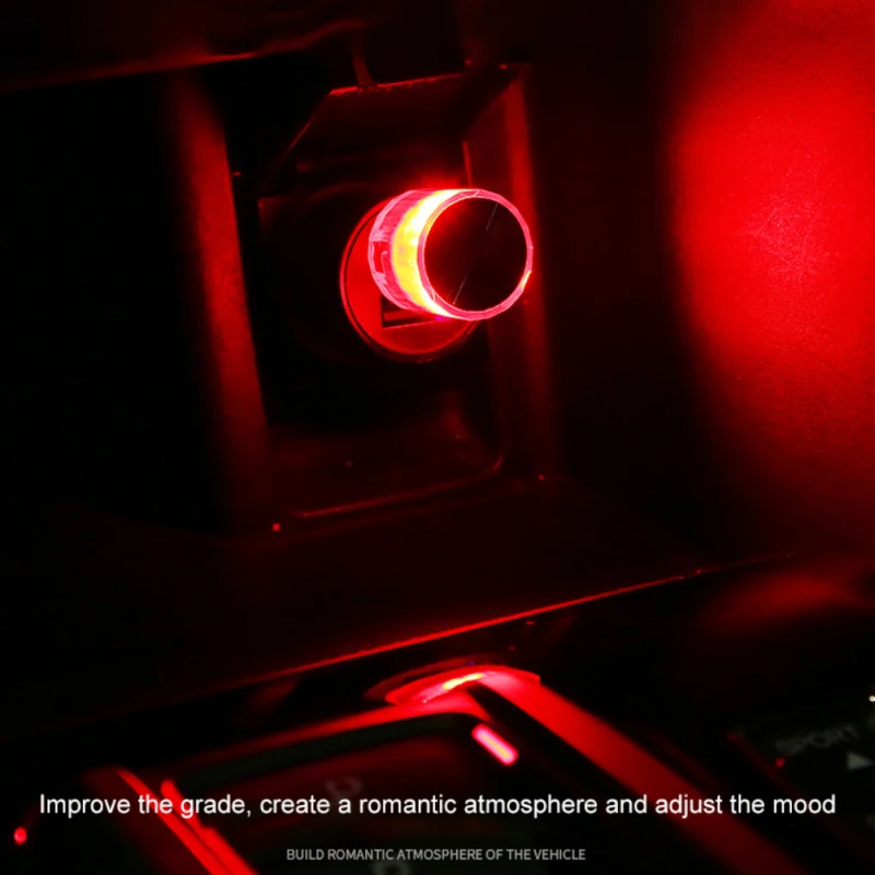 1 pz Plug Light Car RGB Mini Colorful LED Atmosphere Lamp PC Mobile Power Charging Light Auto Interior decorativo Nightlight
