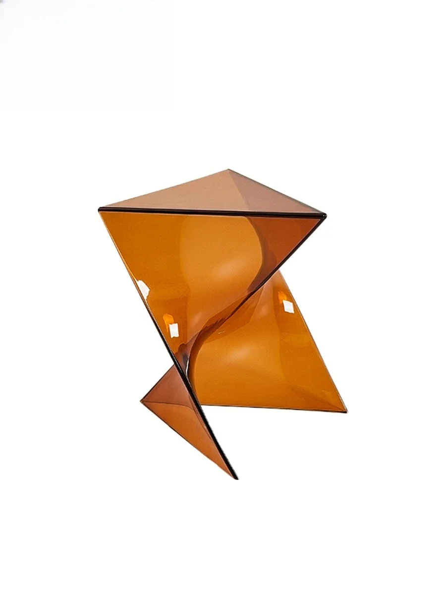 

Designer Internet celebrity small side sofa corner creative coffee table plastic transparent bedside table