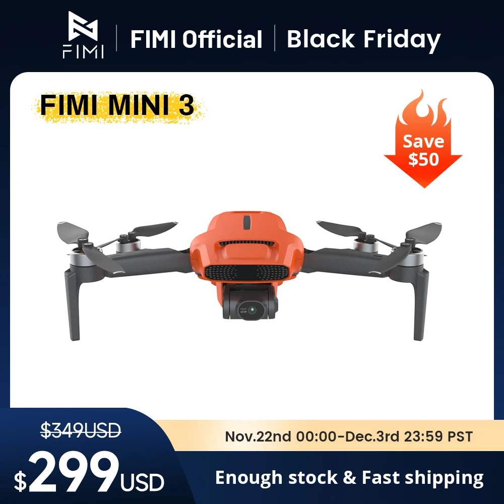 FIMI MINI 3 new Camera Drone 249g 4K 60fps AI Super Night Video 9KM flight distance Sony 1/2-inch 48MP Sensor mini pro drone