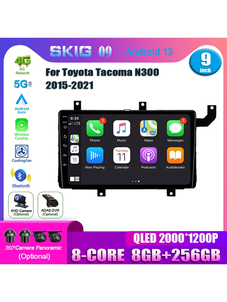 

Android 13 DSP RDS For Toyota Tacoma N300 2015 - 2021 5G WIFI Multimedia Player Navigation Carplay AUTO8 core 8G+256G Car Radio