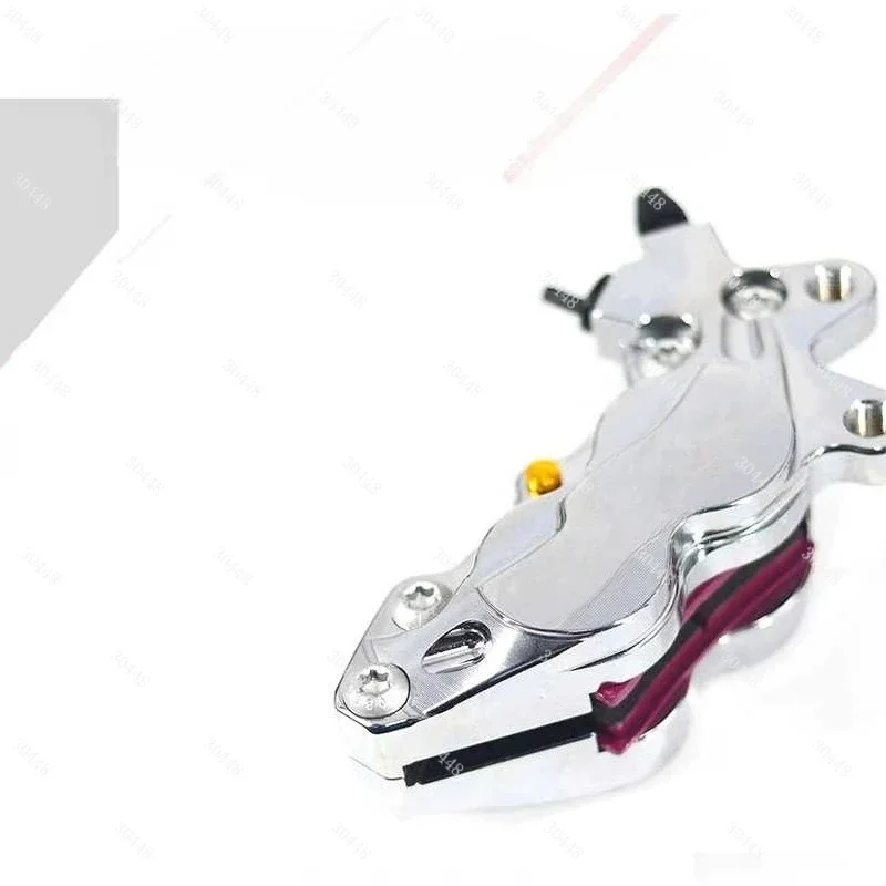 Motorcycle CNC Four-Piston Brake Caliper Electric Scooter Niu Modified Big Caliper Disc Brake Parts