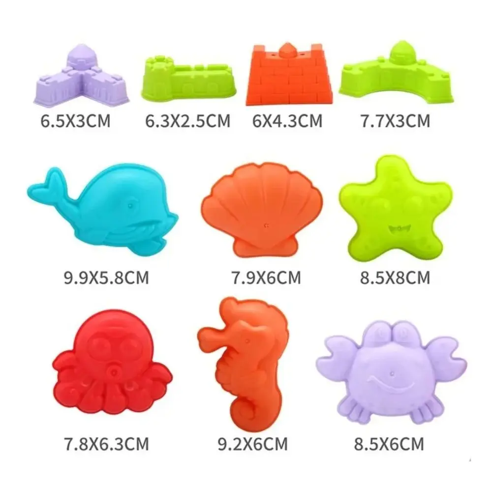 1 Set Plastic Zandemmer Schoppen Set Interactieve Sneeuwscheppen Strandzand Speelspeelgoed Schop Cartoon Zand Mallen Gereedschap