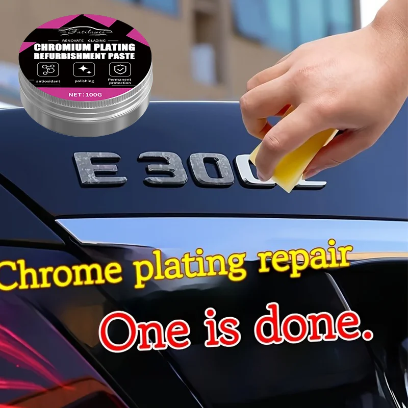 Хромированный ремонтный крем — многофункциональная паста для восстановления металла на основе PE для алюминиевых колес, бамперов и хромированного покрытия автомобиля — Univers