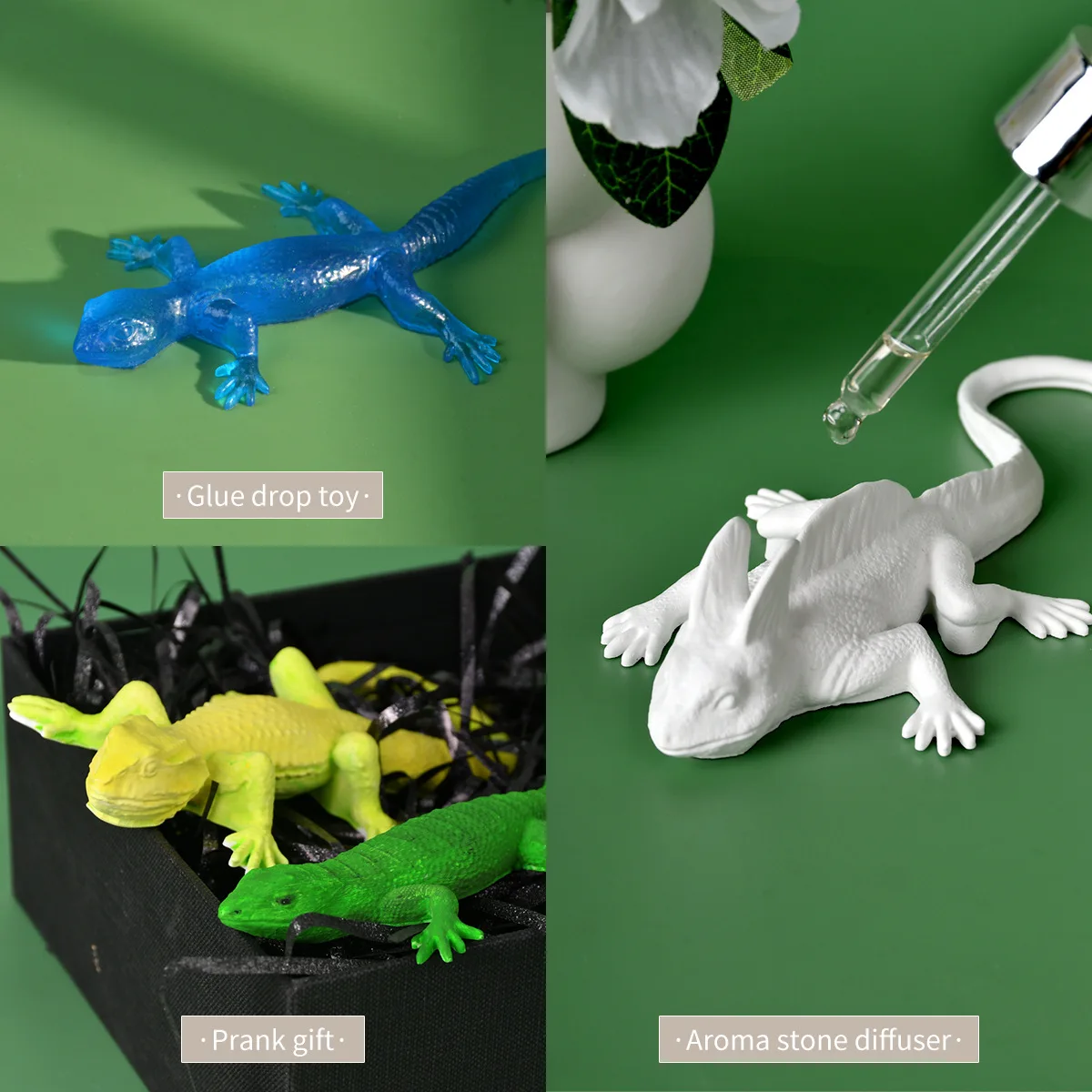 Lizard Flexible Silicone Mold Use with Resin,Use with Resin,Polymer Clays,3D Lizard Gecko Shape Design Food-grade Silicone Mold