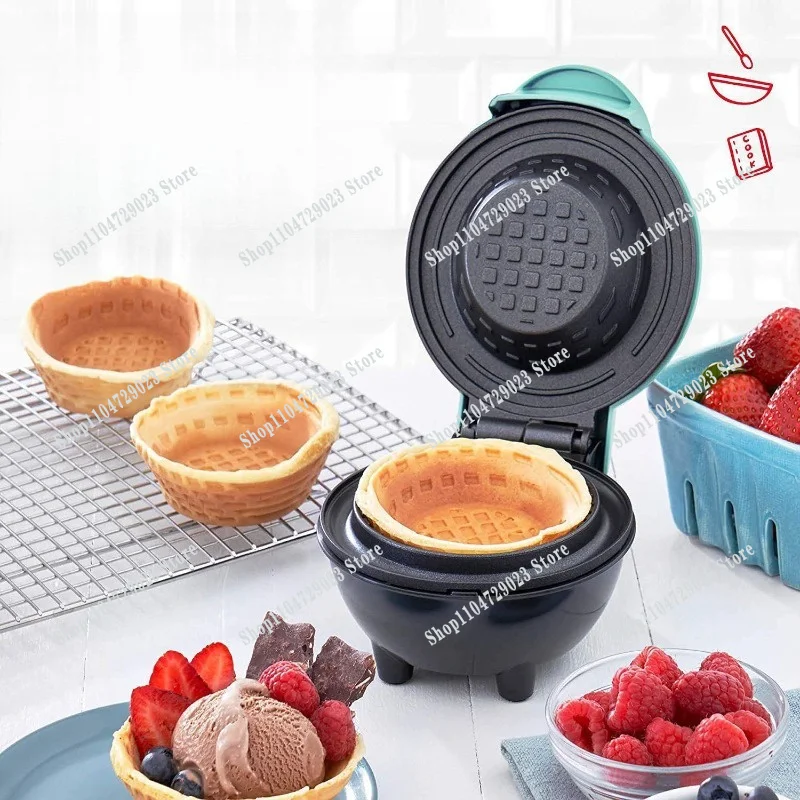 Factory wholesale low price European and American standard 110V waffle bowl machine  machine ice cream  egg roll