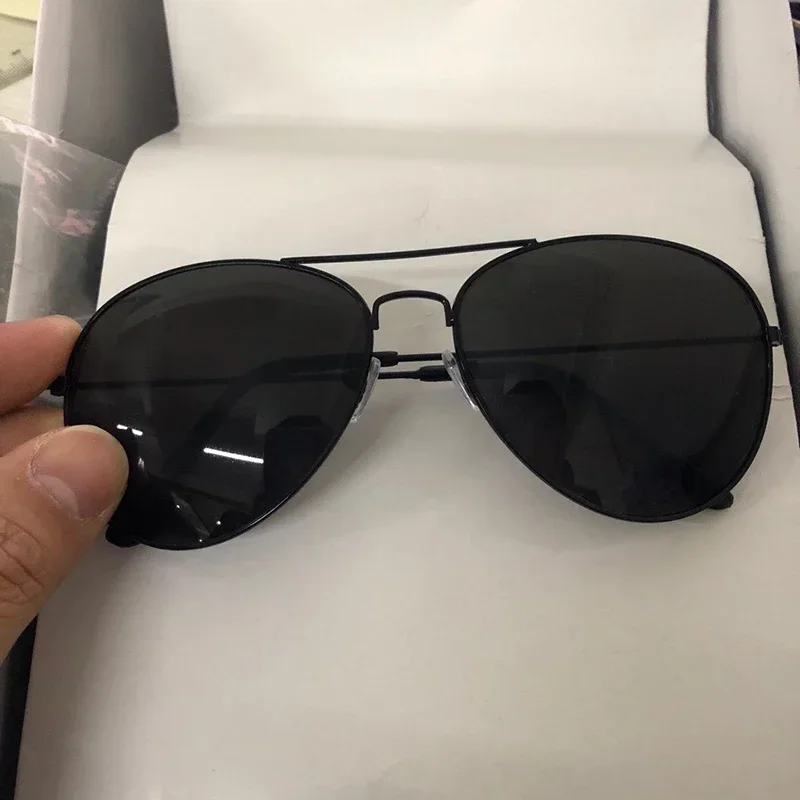 1PCS Fashion Metal Sunglasses for Women Men Pilot Round Gradient Mirror Outdoor Driving Glasses image 2