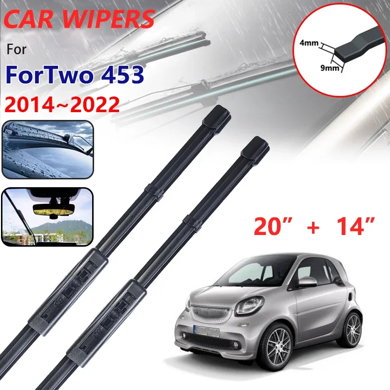 

Car Wiper Blade For Smart ForTwo 453 C453 A453 2014~2022 2021 2020 2019 Window Windshield Strip Refill Auto Spare Part Acesories