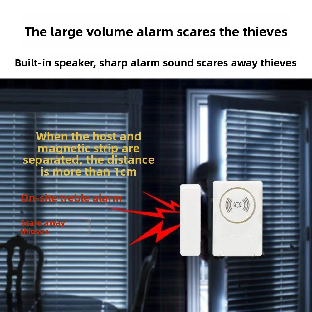 New Door Window Alarm 120dB Loud Magnetic Sensor  Home Office Security Easy Install Anti Theft Alert  Drawers Cabinets Durable