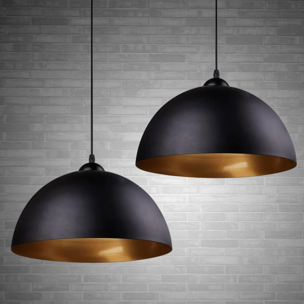 Lampada a sospensione industriale retrò paralume in metallo nero nordico apparecchio di illuminazione a gabbia in ferro Loft cucina lampade a