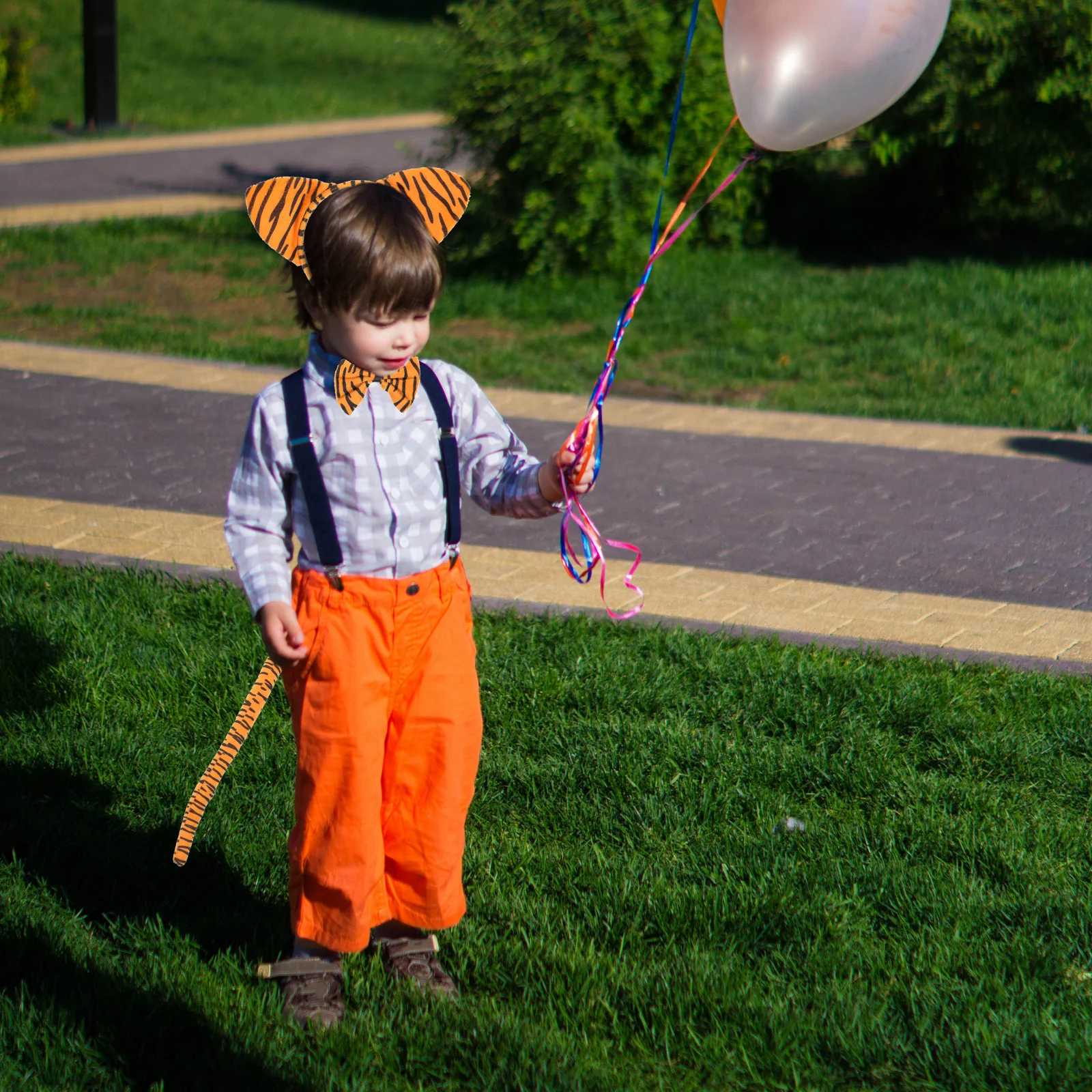 

1Set Tiger Cosplay Costume Set Unique Design Comfortable Lightweight Kids Party Festival Performance Accessory Decor Animal Ear