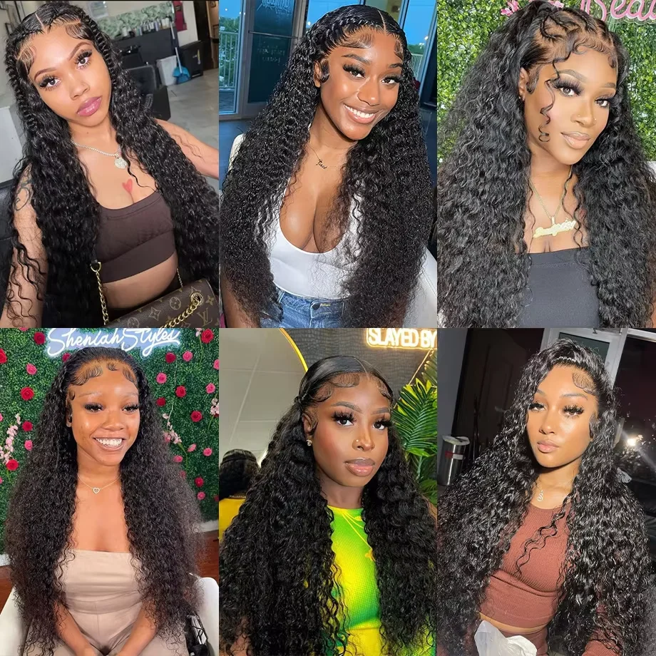 Curly Human Hair Wigs For Women Water Wave Lace Front Wig 13x4 13x6 Lace Frontal Deep Wave Wig 100% Human Hair Hd Lace Wigs