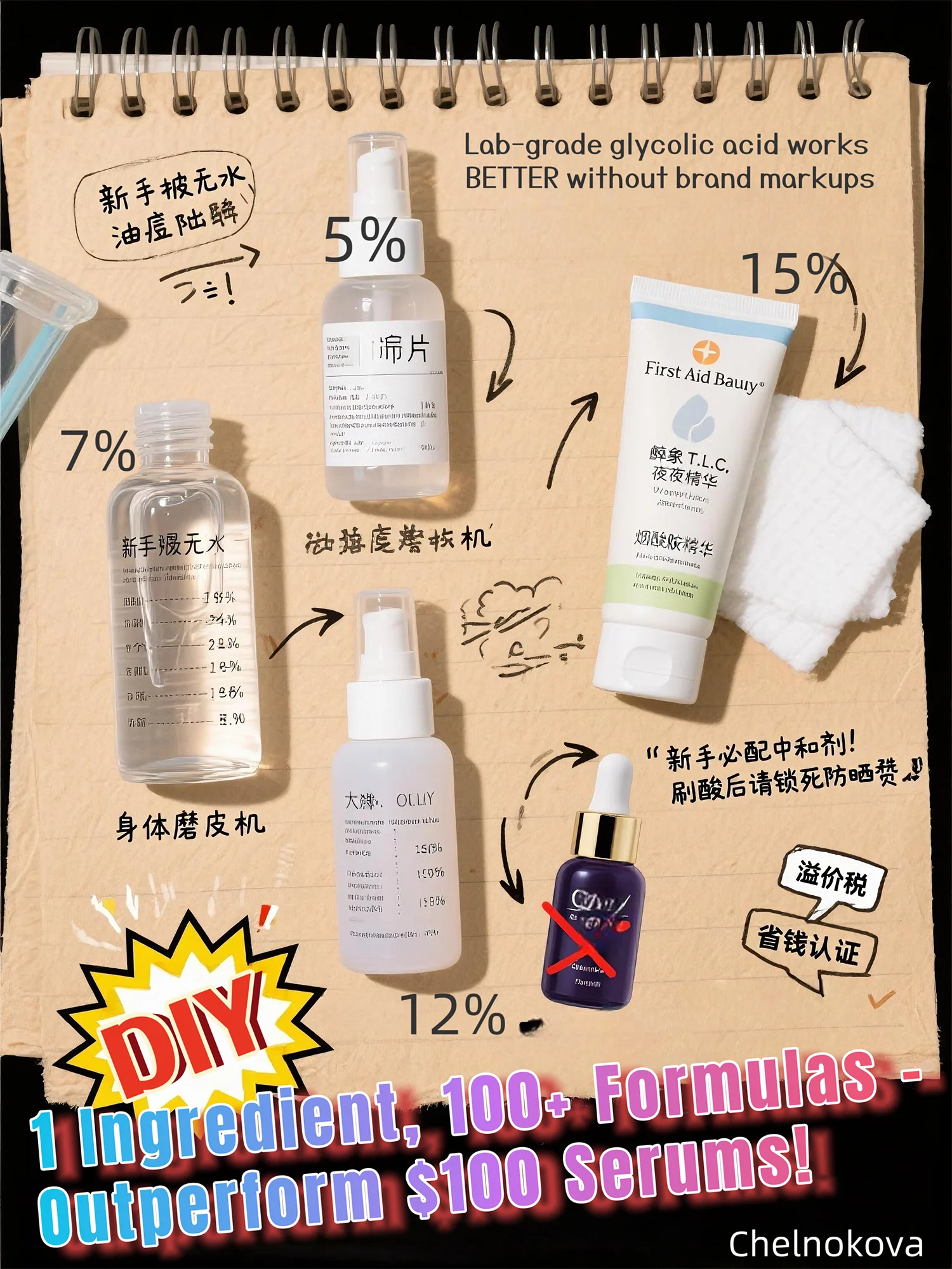 Polvo de ácido mandélico, pureza 99.9%, natural, grado cosmético, suero de ácido mandélico DIY, cáscara/máscara de ácido candélico, crema hidratante