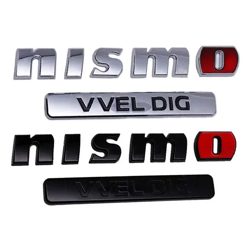 ABS Car Rear Trunk Fender Side Letter Sticker for Nissan NISMO VVEL DIG Badge Qashqai Elgrand Leaf Juke Patrol Note Accessories