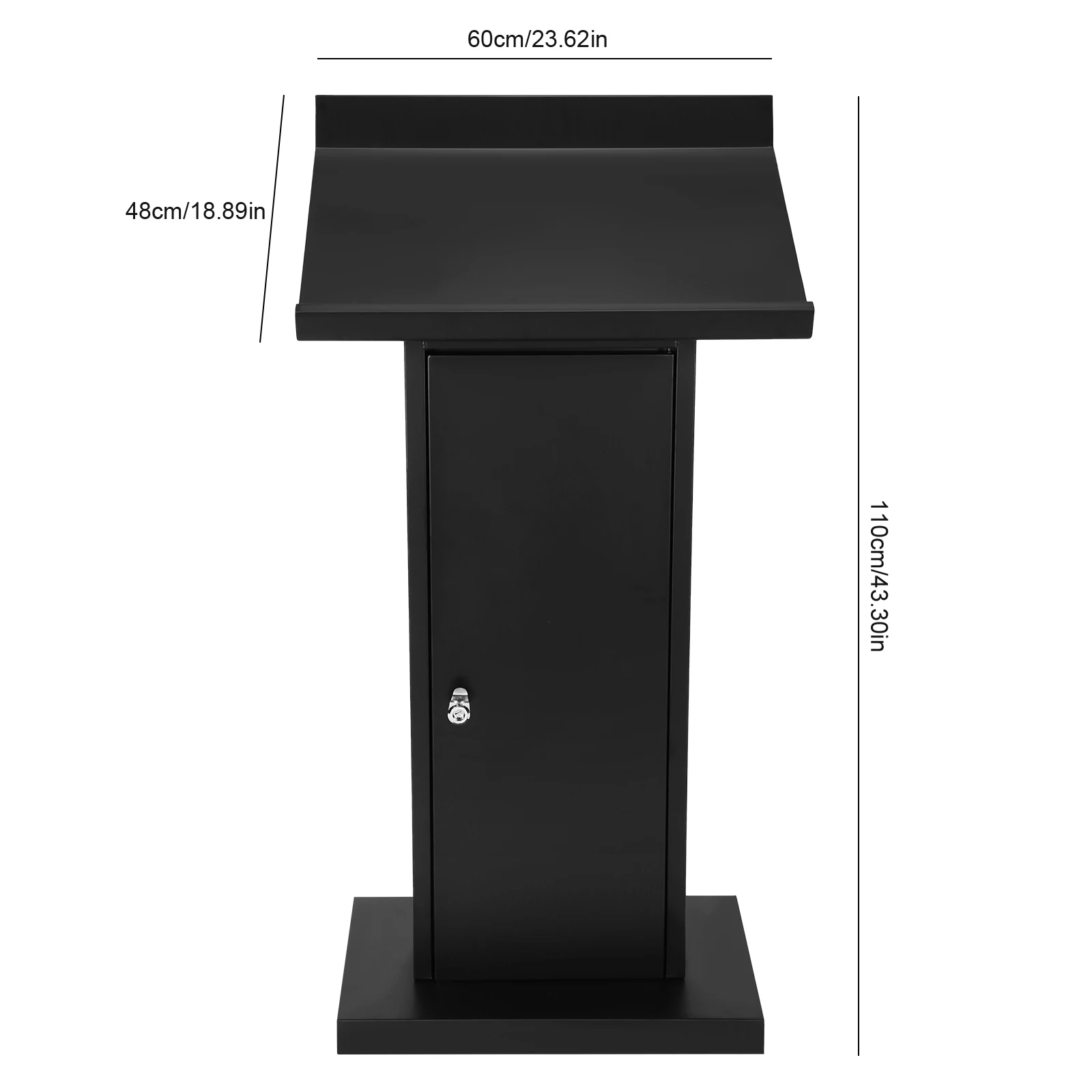 Office Reception Table Multi-Purpose Heavy Duty Metal Lecterns Large Capacity Slant Desktop Podium for Church School Office Home