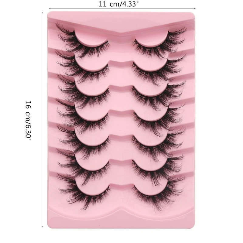 Eye Lashes Natural Look,Piekerige Fuzzy Mink Vossen Wimpers Sets Pack,Faux Mink Fuzzy Valse Eye Wimpers Pack