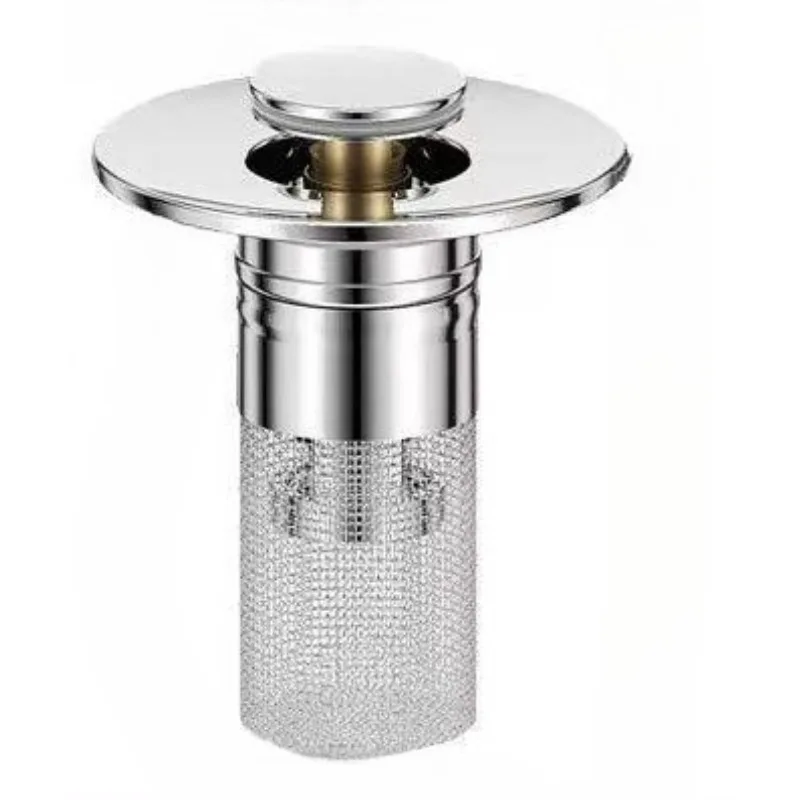 

Bathroom Sink Drain Stopper Anti-Clog Pop-Up Filter Strainer Anti-Odor Push-Type Basin Universal Replacement Parts Accessories