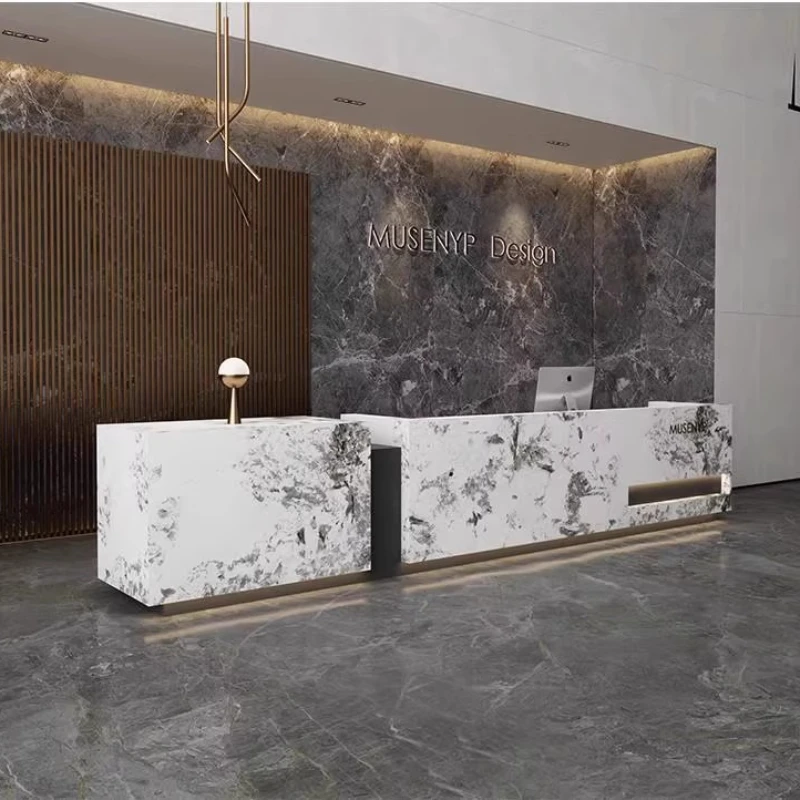 

Современная стойка для салона красоты, оригинальная стойка регистрации, простой магазин, магазин, кассовый шкаф, высококачественная деревянная мебель