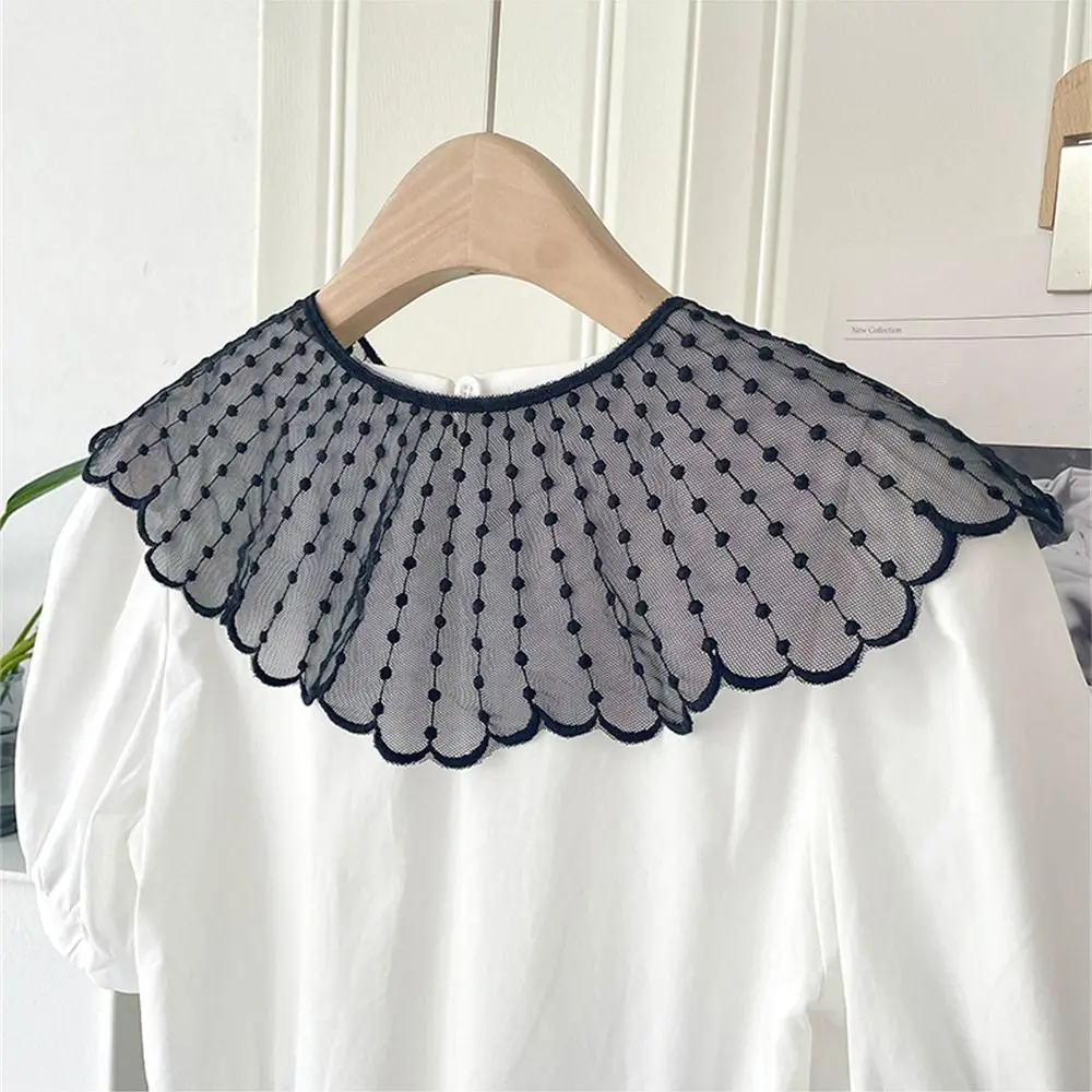 패션 수 놓은 가짜 칼라 솔리드 컬러 진주 분리형 칼라 의류 액세서리 여성 숙녀