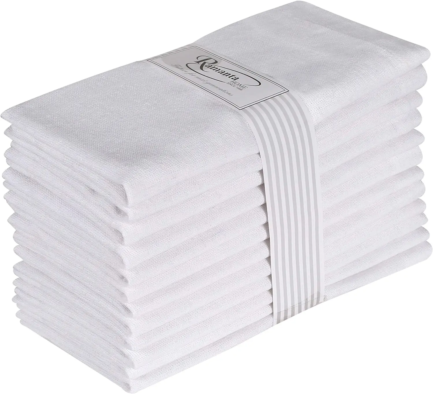 6 Pieces 100% Cotton Dinner Napkin White Napkin Soft Absorbent Comfortable - Ideal for Events and Regular Use