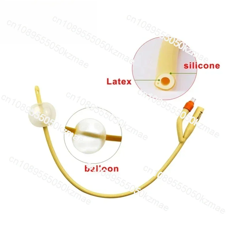 Suitable for MTS 10 pcs/batch two-way silicone coated latex Foley catheter