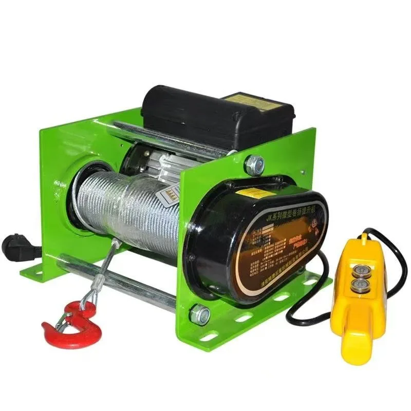

Electric Winch 200-400KG Electric Hoist 30M Steel Wire Rope Windlass Winding Engine Elevator Household Building Crane 220V