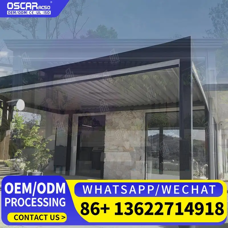 

Adjustable Waterproof Outdoor Gazebo Louvered Roof Motorized Bioclimatic Aluminium Pergola for Garden Patio Terrace pergola