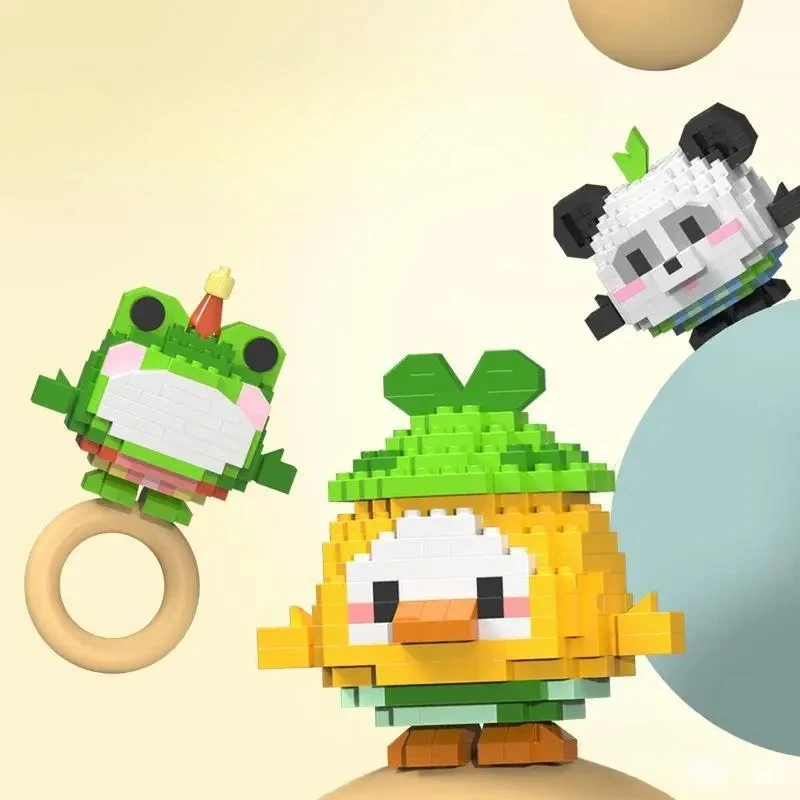 かわいい動物マイクロビルディングブロックミニかわいい 3D ダイヤモンドモデルレンガのおもちゃ DIY ペンギンコンストラクターのおもちゃ子供のギフトデスクの装飾