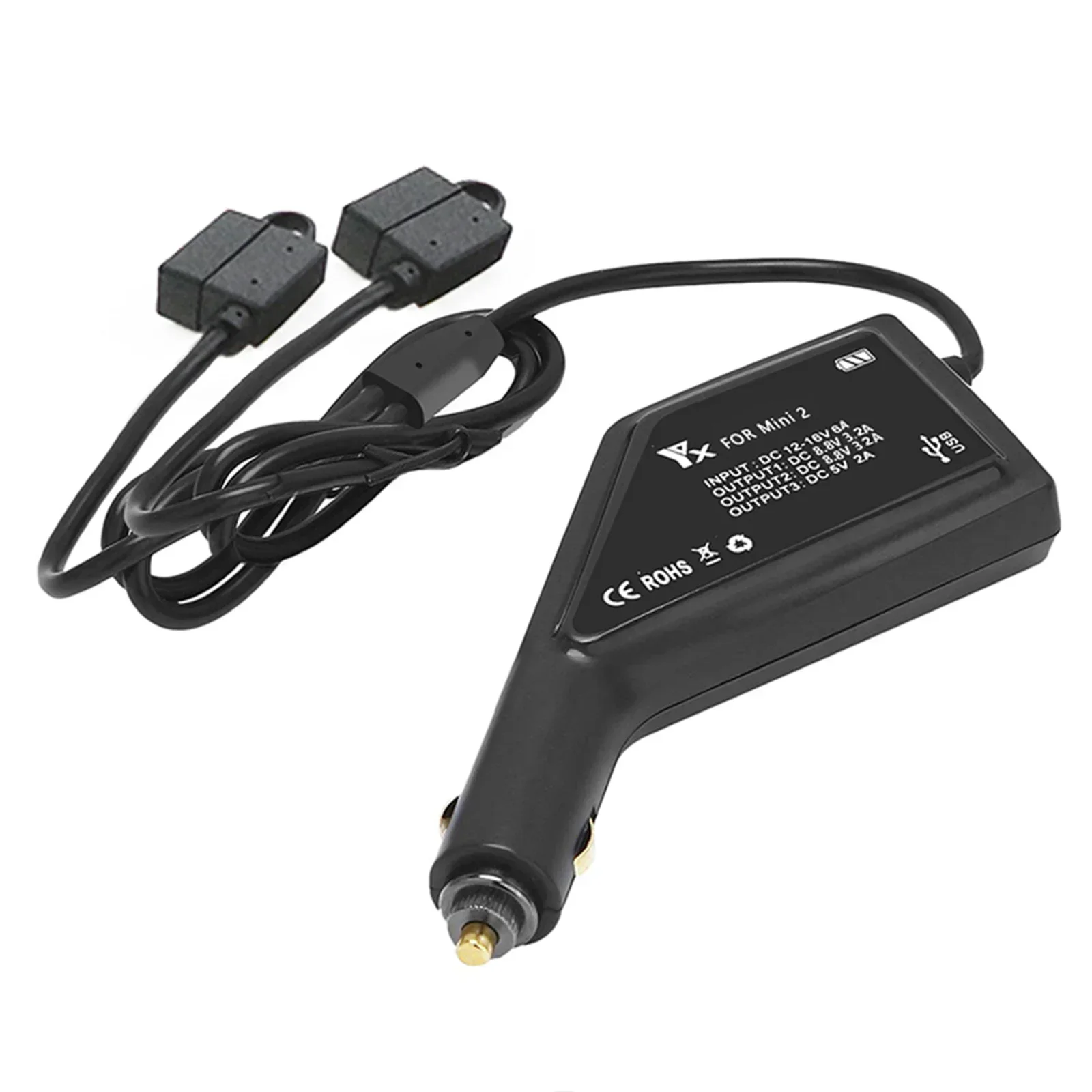 YX Mini 4K/ MINI 2 Cargador de coche con control remoto - Accesorios para drones de batería de carga de coche eléctrico dual para Mini SE